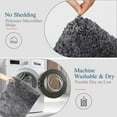 thumbnail image 5 of Walensee Shag Bath Rug, Non Slip Bath Mat for Bathroom, 24"x36", Dark Grey, Machine Wash, 5 of 9