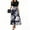 Dark Blue, variant on Maxi Dresses for Women 2025 Summer Short Sleeve Spring Sundress Crew Neck Patchwork Ruffle Hem a Line Wrap Dress