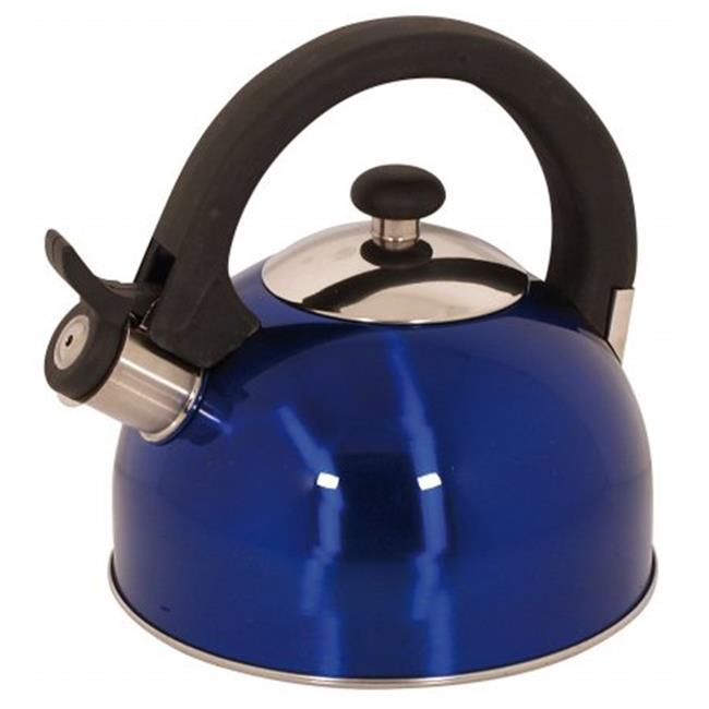 Sabal 2 Qts. Stainless Steel Stovetop Tea Kettle with Whistle in Blue