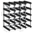 thumbnail image 3 of vidaXL Wine Rack for 20 Bottles Black Solid Pine Wood, 3 of 3