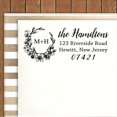 thumbnail image 4 of Printtoo Floral Wreath Silhouettes Address Invitation Wood Mounted Rubber Stamp Gift, 4 of 6