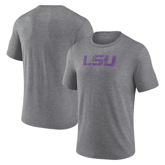 Men's Heather Gray LSU Tigers Classic Primary Tri-Blend T-Shirt