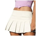 thumbnail image 2 of Vedolay Skirts For Women Trendy Women's Plus Size High Waist Flared Hem Party A Line Skirt,White S, 2 of 5