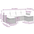 thumbnail image 2 of vidaXL 6 Piece Patio Sofa Set with Cushions Black Poly Rattan, 2 of 11