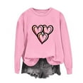 thumbnail image 3 of Xdegoge Heart Tops for Women Valentines Shirts Long Sleeve Dressy Casual Blouses Crewneck Oversized Sweatshirts Fashion Cute Tshirt Shirt, 3 of 3