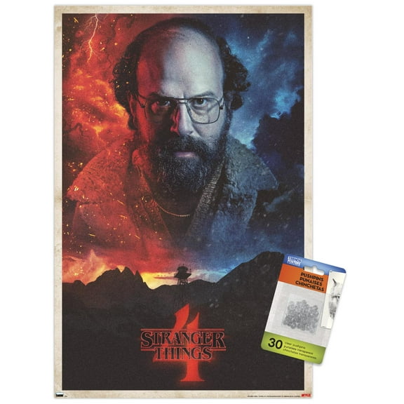 Netflix Stranger Things: Season 4 - Murray One Sheet Wall Poster with Push Pins, 14.725" x 22.375"