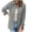 Gray, variant on Admvng Blouses for Women Fashion Plaid Long Sleeves Blouse Buttons Casual Shirt with Pockets S-3XL
