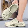 thumbnail image 2 of Rokment Womens Mens Air Cushioned Clogs Garden Shoes Comfortable Arch Support Orthopedic Walking Athletic Water Sandals with Back Straps Beige Size 5.5, 2 of 6