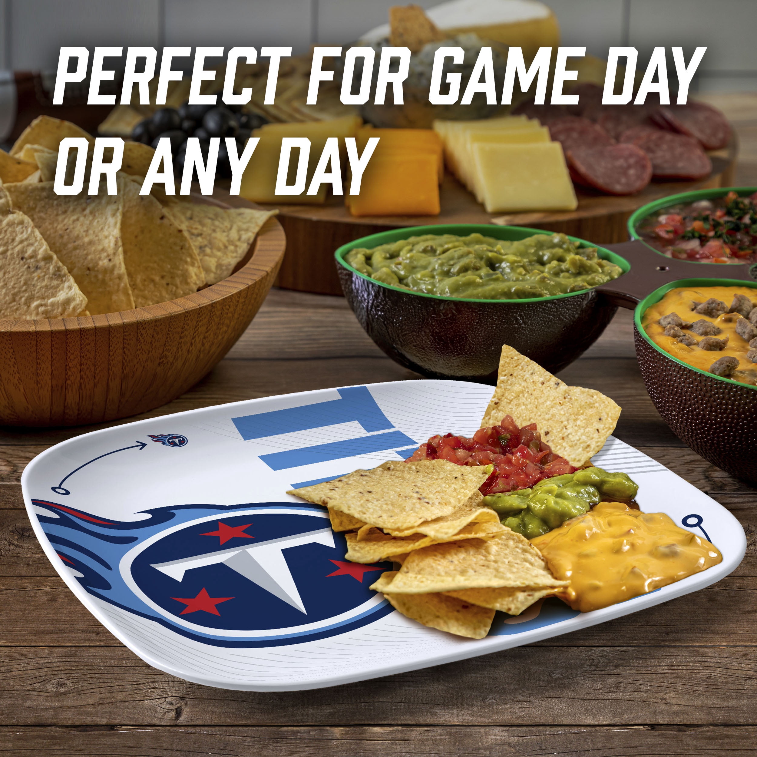 YouTheFan NFL Tennessee Titans Large Party Plate