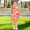 thumbnail image 5 of Girls' long-sleeved dress Cute Tomato Girls' A-line dress with ribbed cuffs Soft and comfortable, 5 of 6