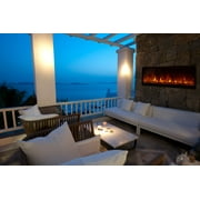 Angle View: Modern Flames Nova Outdoor Rated Electric Fireplace