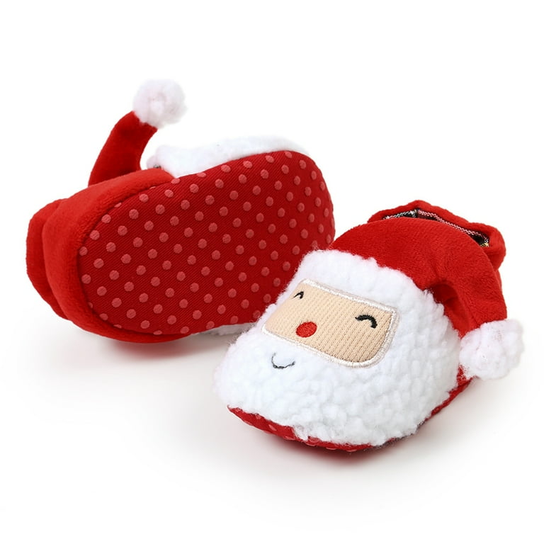 Gyratedream Toddler Winter Booties Pair Christmas Crib Shoes