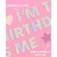 thumbnail image 2 of xo, Fetti Eras I'm The Birthday Girl Banner 5 Ft, Iridescent | Birthday Party Decoration, Bday Photo Booth Backdrop, Silver HBD Sign Supplies, 2 of 4
