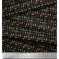 thumbnail image 3 of Soimoi Black Rayon Crepe Fabric Arrow Tribal Fabric Prints By Yard 46 Inch Wide, 3 of 3