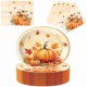 thumbnail image 1 of wonima02 100Pcs Thanksgiving Oval Paper Plates and Napkins Set,10" x 12" Large Disposable Plates for Thanksgiving Party, 1 of 1