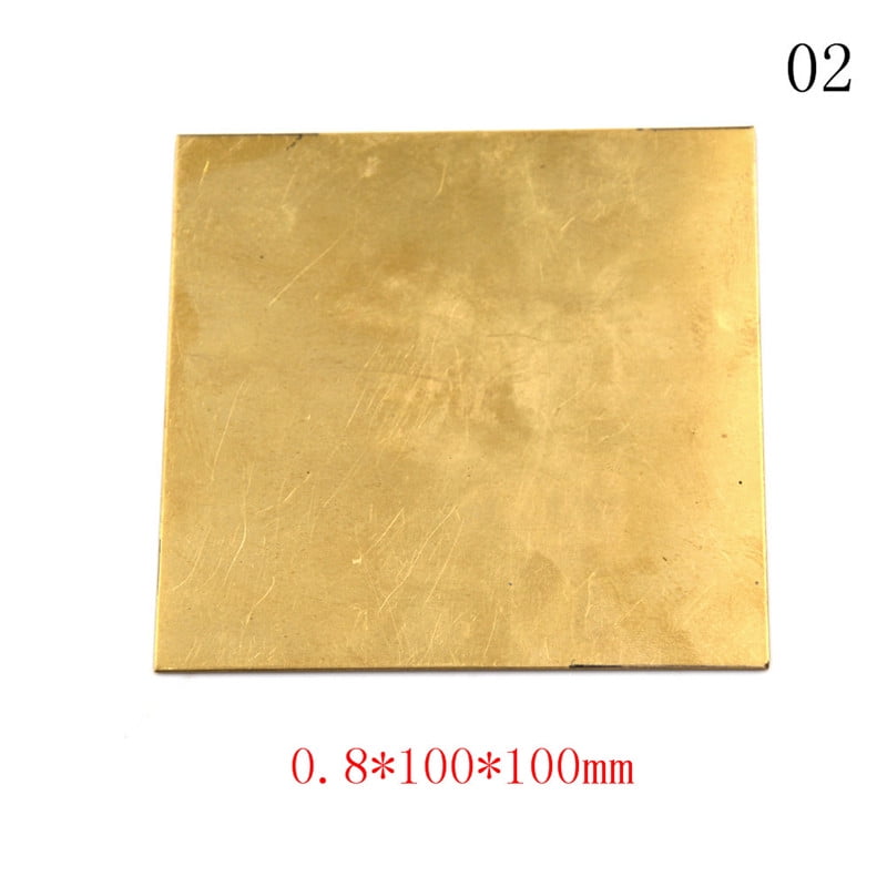 1pc Brass Metal Thin Sheet Foil Plate Shim Thick 0.5mm/0.8mm/1mm/2mm 100X100mm 