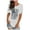 White, variant on Aayomet Tops For Women Casual Womens Summer Floral Tops V Neck T Shirts Cute Short Sleeve Tunic,White S