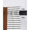 thumbnail image 6 of Black Brown Curtains 45 Inch Length, Sheer Curtains for Bedroom Living Room Window Contemporary Striped Boho Art Rod Pocket Voile Drapes Kitchen Curtains Small Half Window 52"x45" 2 Panels, 6 of 7