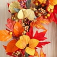 thumbnail image 5 of Konghyp Pumpkin Wreath, Autumn Decor, Fall Wreath, Thanksgiving Decoration, Artificial Maple Leaves Sunflowers, Seasonal Front Door Wreath, Harvest Home Accent, 5 of 8