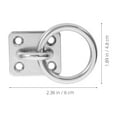 thumbnail image 2 of Zehuanyu  Stainless Steel Eye Plate Hook Anchors Heavy Duty Hooks Silver, 2 of 8