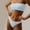White, variant on Odbmxy Strapless Two Piece Bathing Suits for Women Bandeau Swimsuits Women Backless Plain High Waist Holiday Swimwear,Pink L