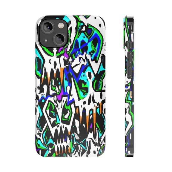 Biting Skulls by KxMx Lane Slim Phone Cases iPhone Protective Phone Case