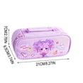 thumbnail image 3 of Pencil Case Large Capacity Stationery Organizer, Multi Compartment Pen Pouch Durable Storage Bag, Portable Pencil Box for School Office Students Daily Use, 3 of 7