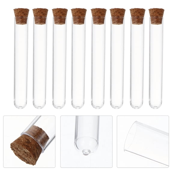 SEWOART 35Pcs Test Tubes with Cork Laboratory Tube for Scientific Experiments