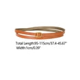 thumbnail image 3 of Cinturón delgado de cuero ajustable para mujeres INSPIRE CHIC, cinturones de moda en color marrón-naranja, 3 of 4