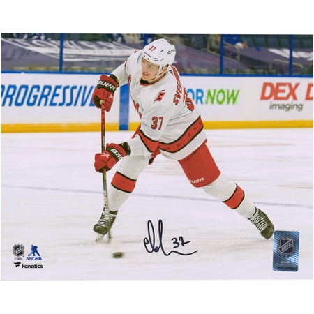 Andrei Svechnikov Carolina Hurricanes Autographed 8 x 10 White Shooting Photograph – Fanatics Authentic Certified