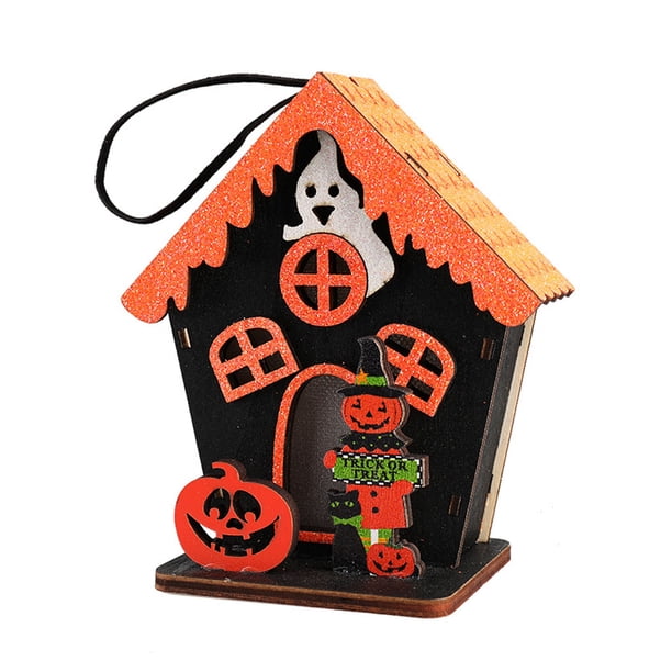Matsuzay Hotel Halloween Mini iluminación cabina de casa decoración sala de estar banquete portátil brillante decoración colgante Festival Kits de decoración para fiestas Matsuzay HA068177-00