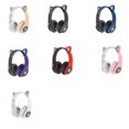 thumbnail image 4 of Methold Auriculares inalámbricos Bluetooth LED con orejas de gato, luces de música, auriculares para niños y adultos Cables de audio/vídeo Rosado, 4 of 6