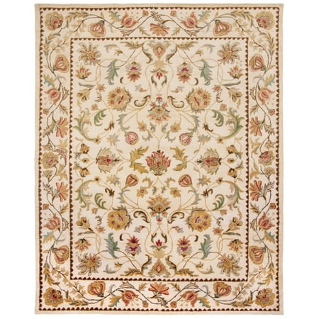 SAFAVIEH Bergama Michayla Oriental Wool Area Rug, Ivory, 9' x 12'