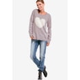 thumbnail image 4 of ellos Women's Plus Size Love Sweater - 34/36, Lilac Haze Ivory, 4 of 7