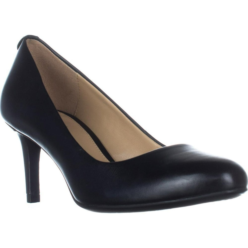 t strap round toe pumps