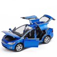 thumbnail image 3 of Modelo de coche de aleación Tesla Model X, escala 1:32, morado, 3 of 5