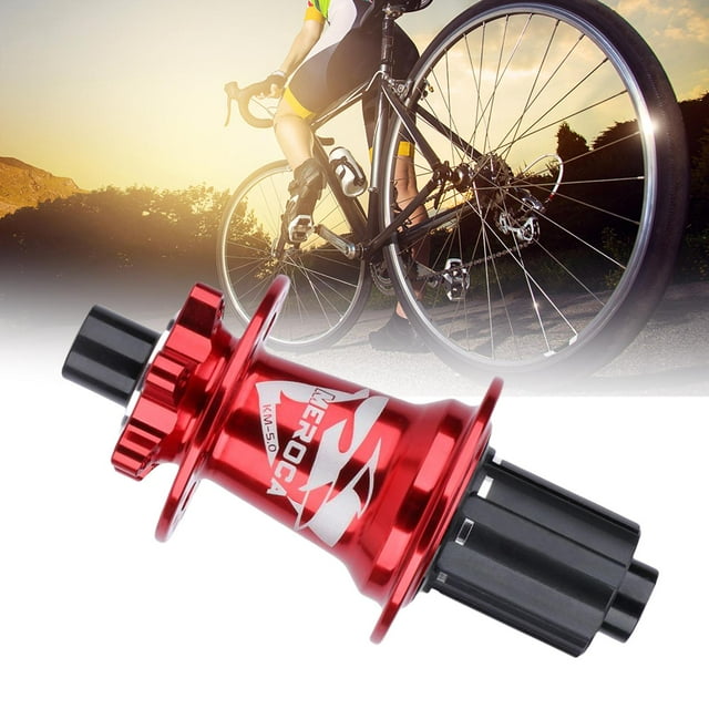 Moyeu de Vélo 32H Route Montagne Alliage d'Aluminium Moyeux de Frein à Disque 32 Trous Roulement Scellé Accessoires de Cyclisme - Rouge