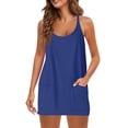 thumbnail image 2 of A Women's Athletic Dresses Cute Tennis Dress with Shorts Underneath Spaghetti Strap Casual Dress, 2 of 6