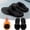 Black,16cm, variant on Whyan Clog Liners Shoe Inserts Removable Winter Warm Insoles Soft Furry Shoe Liners for Indoor Outdoor