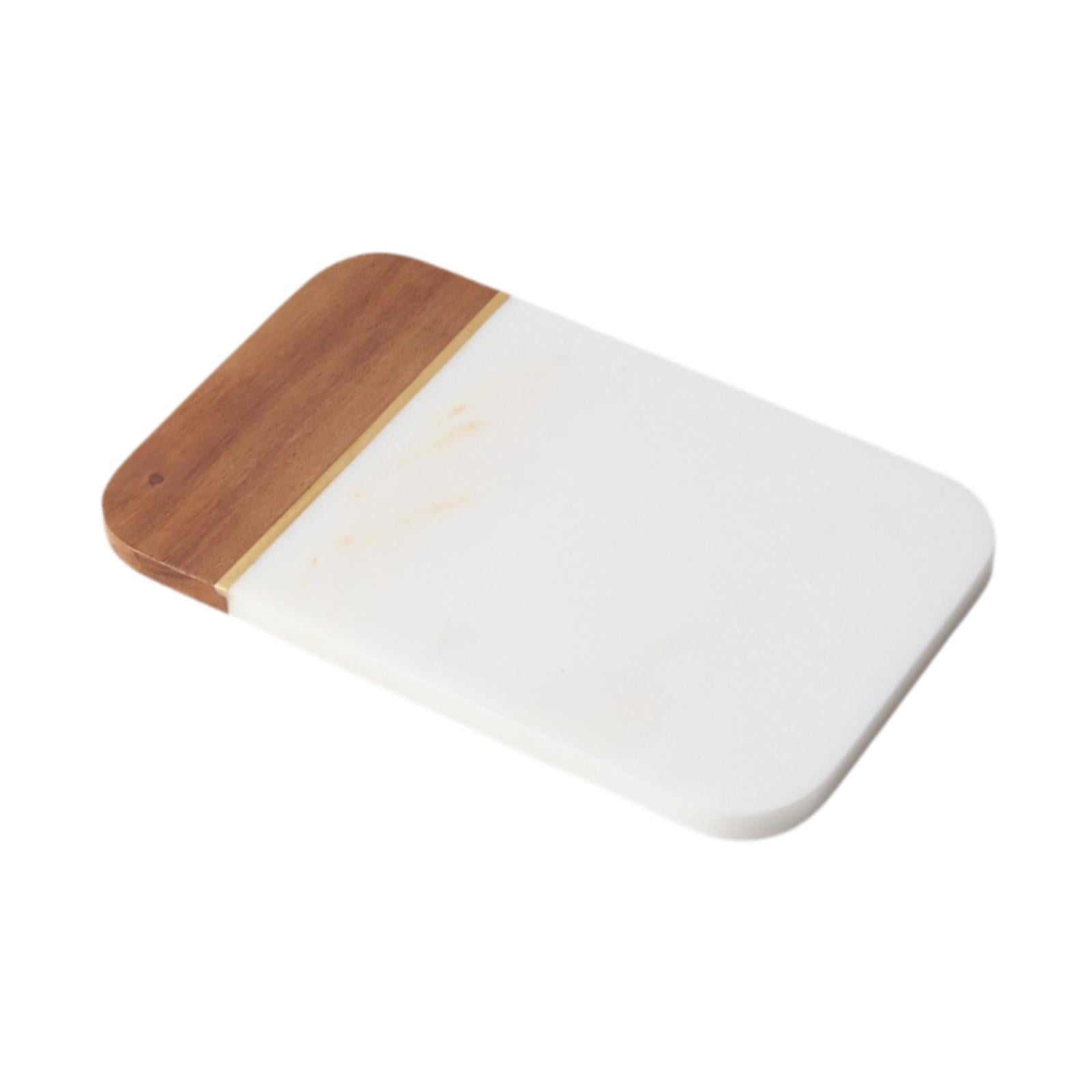 TISHITA Breadboard Cutting Board Sturdy Multipurpose Tableware Serving Platter Vegetable Chopping Board for Coffee Shops Hotel Bakery White