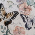 thumbnail image 5 of JEUXUS Pink Flower Butterfly Themed Shower Curtain Multiple Sizes Durable and Washable White, 5 of 7