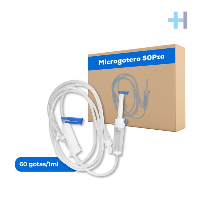 Microgotero sin aguja desechable 50 piezas - Marca Hergom