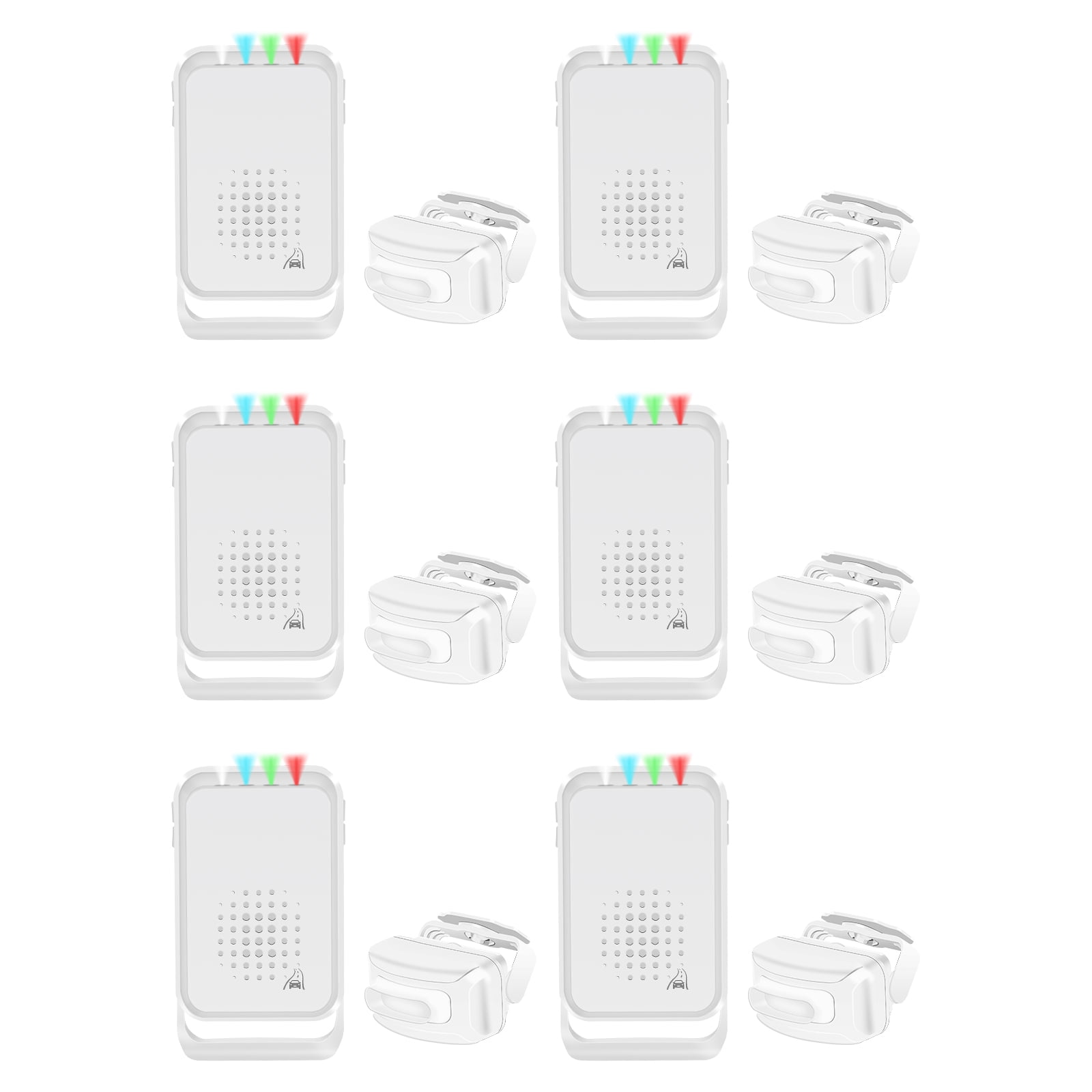 NineLeaf Driveway Alarm Wireless Weatherproof Motion Sensor, Motion Detector Alarm Outdoor, Home Security Alert Alarm, Motion Detector Alarm System, 918 FT Range Protect Indoor/Outdoor Property,6Pack