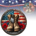 thumbnail image 2 of 8" Patriotic Soldier Boots Door Hanger - 4th of July Memorial Day Veterans Day Decor, Wooden Front Porch Sign with USA Flag, Indoor Outdoor Rustic Wall Hanging, 2 of 8