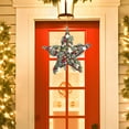 thumbnail image 6 of Qocolhg Christmas Home Hanging Wooden Twigs Base Decorated Baubles, Berries, Foliage,Pine Cones, Wood, Red Stars, Christmas Wreaths for Front Door, Christmas Decoration Door Ring, 6 of 6