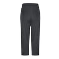 thumbnail image 4 of Yoga Pants by Generic Plus Size Solid Capris with Drawstring and Pockets, Black, 4 of 6