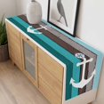 thumbnail image 4 of Coastal Anchor Table Runner - 120 Inch Long, Kitchen Dining Table Runner Dresser Scarves, Turquoise Brown Country Wooden Grain Farmhouse Decor for Coffee Tables Wedding Party Banquet, 4 of 8