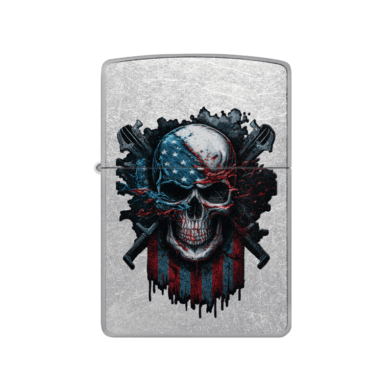 Zippo Pocket Lighter Street Chrome n Skull - Walmart.com