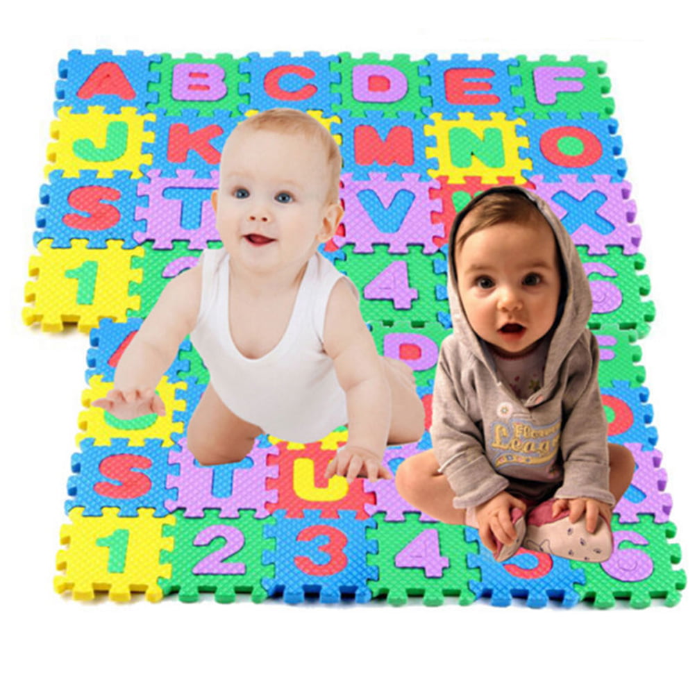 36 pcs Baby Kids Alphanumeric Educational Puzzle Infant Child Toy Gift Jz 