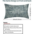 thumbnail image 3 of Boho Ethnic Pillow Covers 12x20 Inch Set of 2 Bohemian Carpet Throw Pillows For Couch Navy Blue Brown Geometric Decorative Pillow Cases Farmhouse Home Decor For Sofa Porch Patio Bed Room Outdoor, 3 of 6